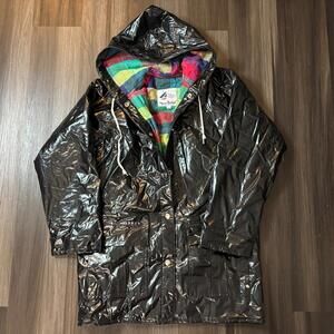 Misty Harbor Rain Coat Women's Size 14 Black Checkered Lining